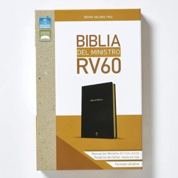 Biblia del ministro Reina Valera 1960, Tamaño Manual, Cuero, Negro