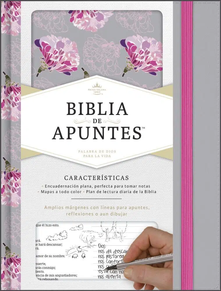 Biblia de apuntes gris floral Reina Valera 1960 9781433650529 Biblia de apuntes gris floral Reina Valera 1960