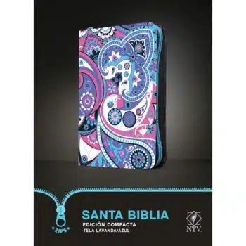 Biblia NTV, Tamaño Compacto, Tela, Cierre, Lavanda Azul