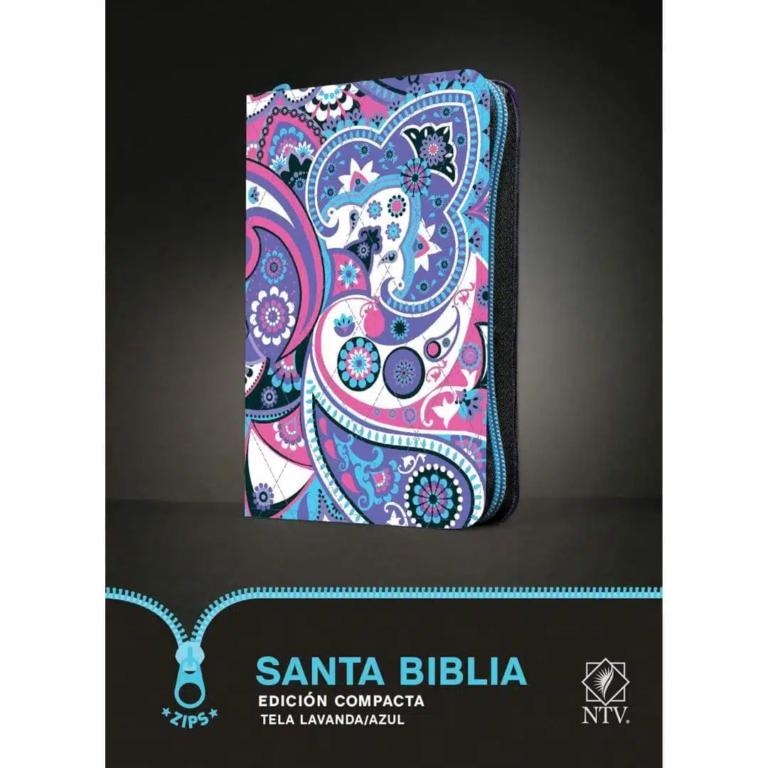 Biblia NTV, Tamaño Compacto, Tela, Cierre, Lavanda Azul 9781496427458 Biblia NTV, Tamaño Compacto, Tela, Cierre, Lavanda Azul