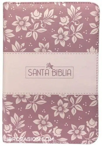 Biblia rosada letra grande con cierre Reina Valera 1960