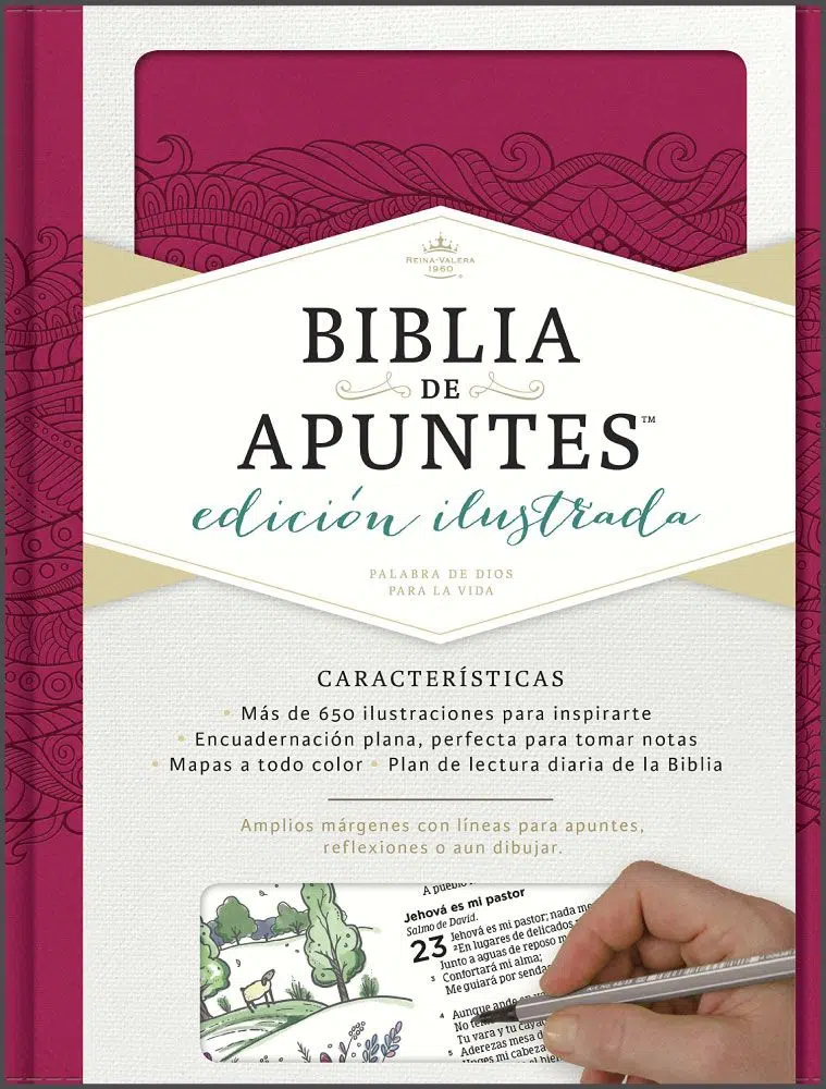 Biblia de apuntes ilustrada rosada Reina Valera 1960 9781462746477 Biblia de apuntes ilustrada rosada Reina Valera 1960