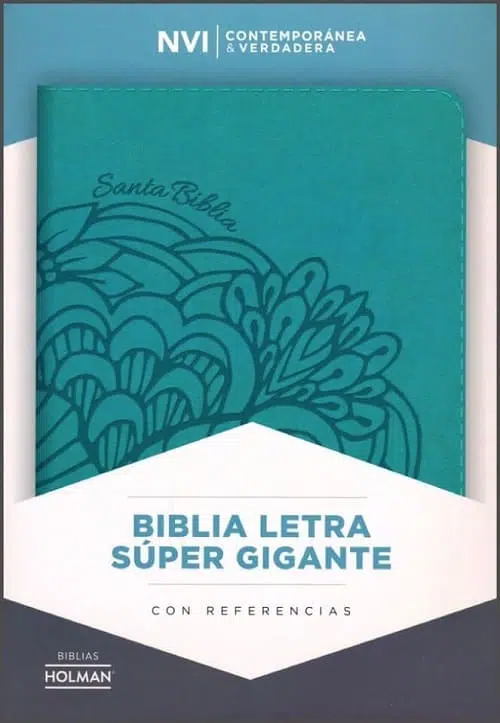 Biblia con letra súper gigante aqua NVI 9781462799350 Biblia con letra súper gigante aqua NVI
