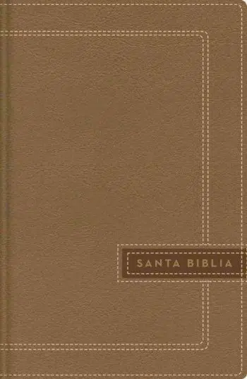 Biblia tipo agenda ultrafina letra grande beige NBLA