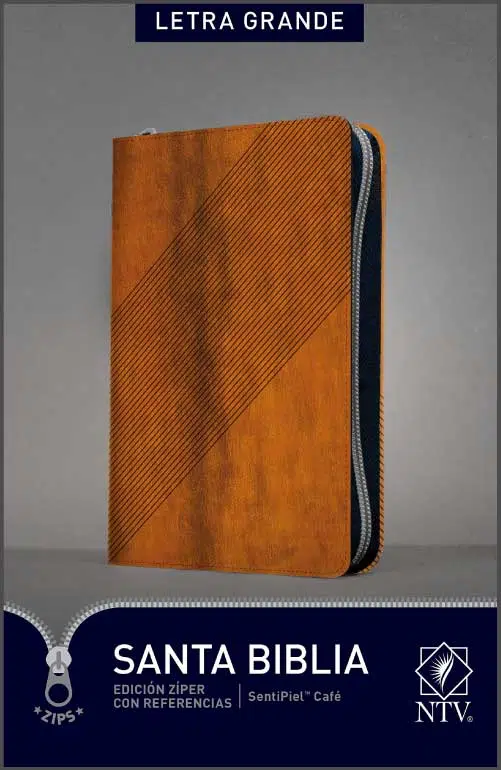 Biblia letra grande café con zíper NTV 9781496433374 Biblia letra grande café con zíper NTV