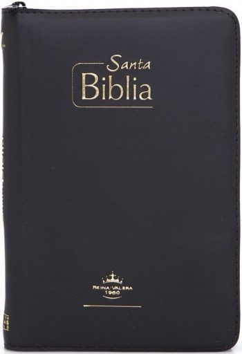 Biblia misionera negra con cierre Reina Valera 1960