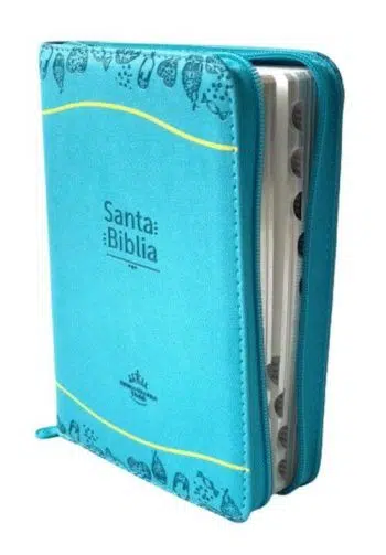 Biblia mediana azul aguamarina con cierre e índice Reina Valera 1960 9780000000477 Biblia mediana azul aguamarina con cierre e índice Reina Valera 1960 - Imagen 2