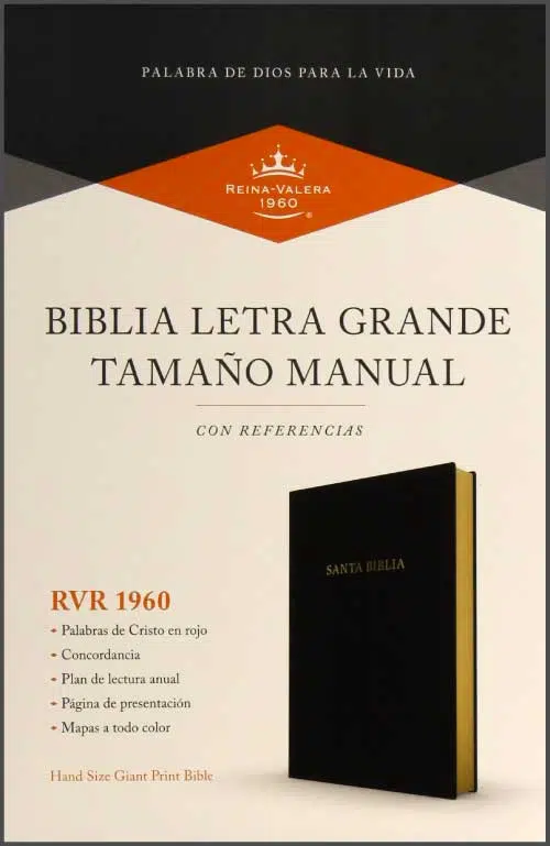 Biblia tamaño manual letra grande negra Reina Valera 1960 9781535973465 Biblia tamaño manual letra grande negra Reina Valera 1960