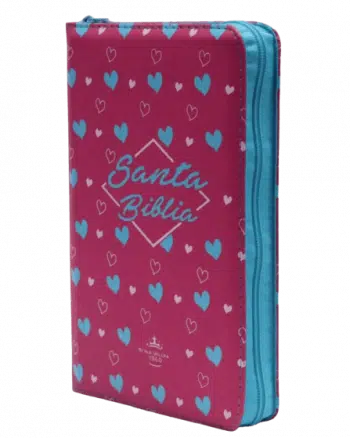 Biblia letra grande con cierre fucsia corazones Reina Valera 1960 9789587454505 Biblia letra grande con cierre fucsia corazones Reina Valera 1960 - Imagen 2