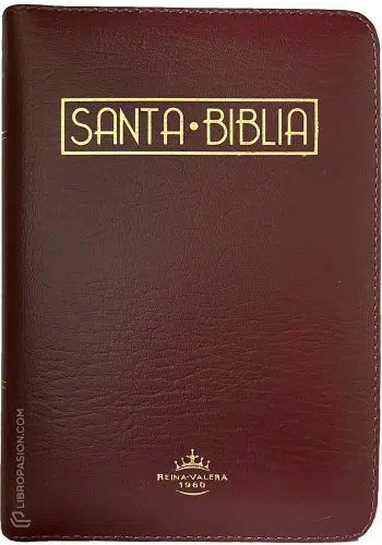 Biblia vinotinto letra grande con cierre Reina Valera 1960