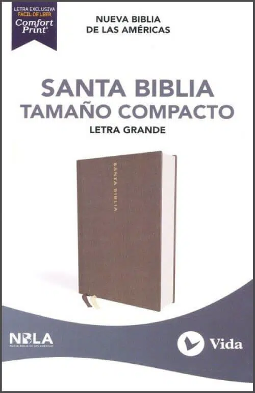 Biblia compacta letra grande tapa dura en tela gris NBLA 9780829770391 Biblia compacta letra grande tapa dura en tela gris NBLA