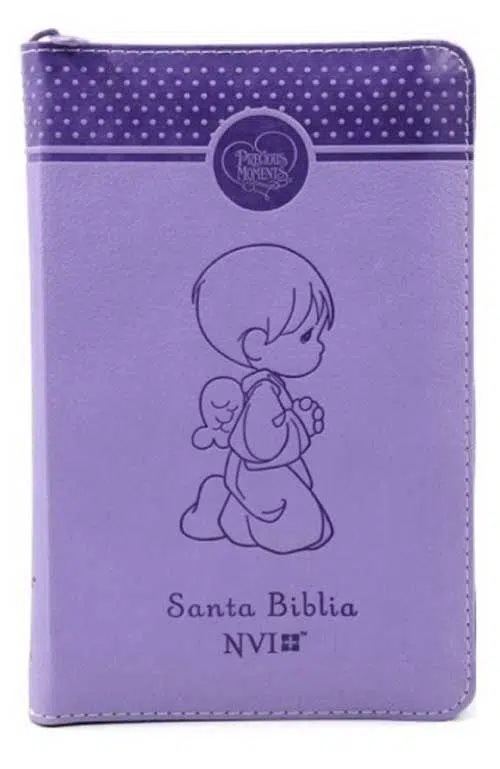Biblia compacta Precious Moments purpura con cierre NVI 9781404111172 Biblia compacta Precious Moments purpura con cierre NVI
