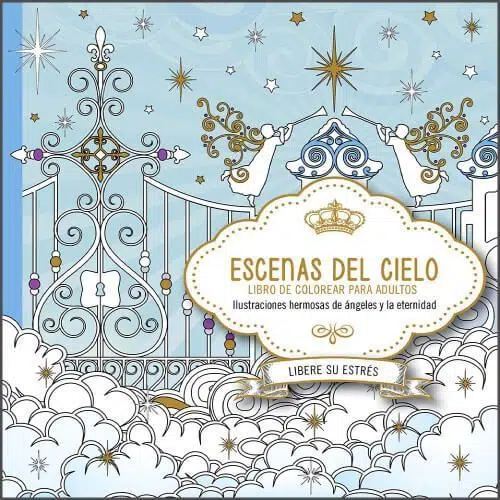 Escenas del cielo, libro de colorear para adultos 9781629989822 Escenas del cielo, libro de colorear para adultos