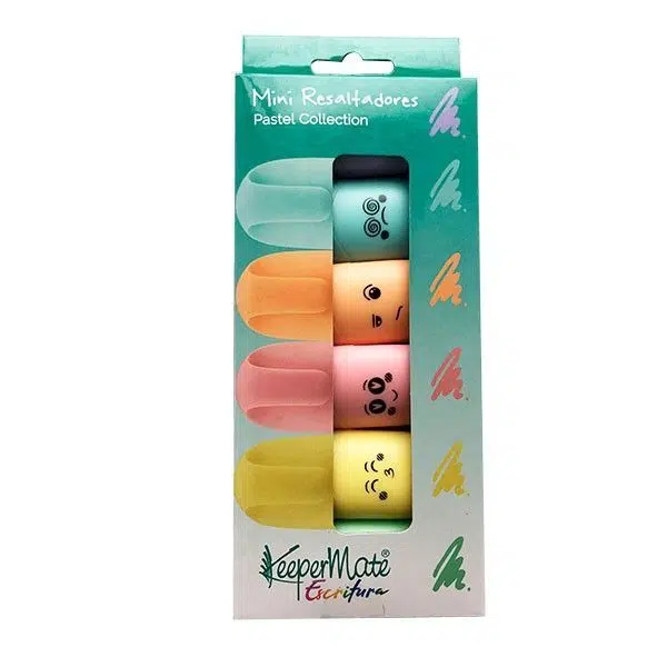 Caja de resaltadores KeeperMate pastel mini x 6 7702124471096 Caja de resaltadores KeeperMate pastel mini x 6