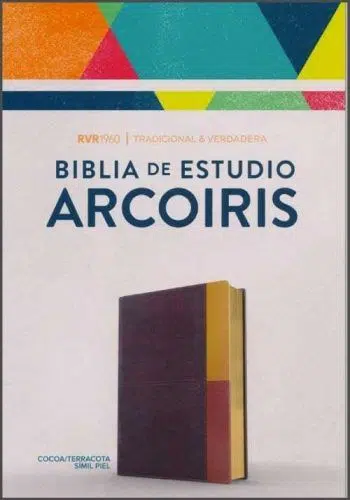 Biblia de estudio arco iris cocoa terracota Reina Valera 1960