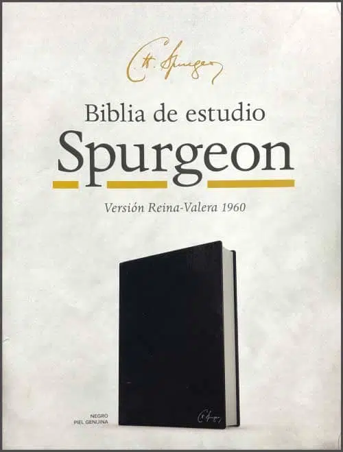Biblia de estudio Spurgeon negra en piel genuina Reina Valera 1960 9781535952392 Biblia de estudio Spurgeon negra en piel genuina Reina Valera 1960