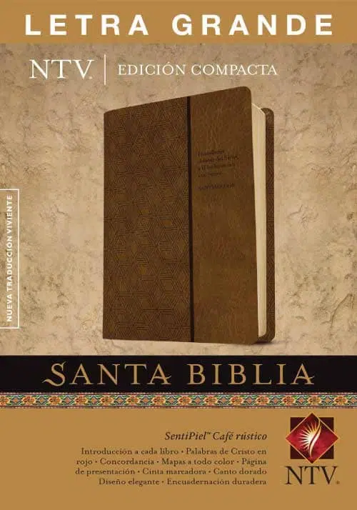 Biblia compacta letra grande café NTV 9781496410467 Biblia compacta letra grande café NTV