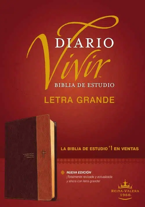 Biblia de estudio Diario Vivir letra grande marrón duotono Reina Valera 1960 9781496436702 Biblia de estudio Diario Vivir letra grande marrón duotono Reina Valera 1960