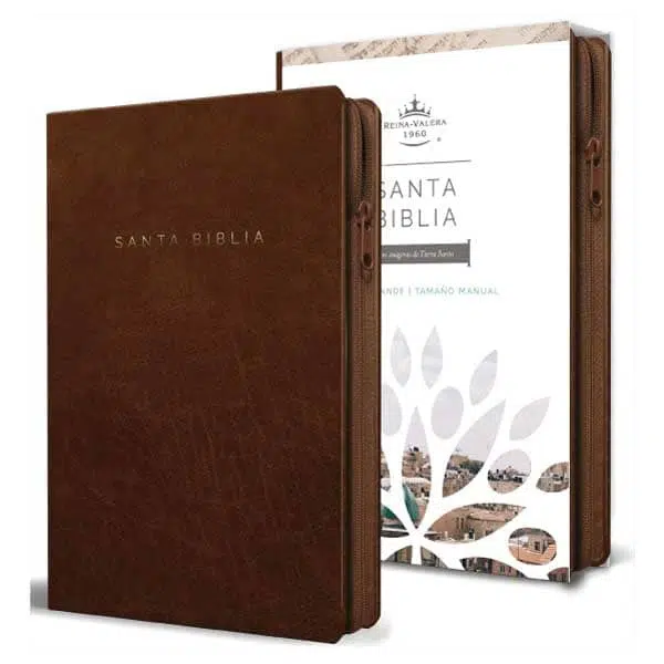 Biblia letra grande tamaño manual marrón con cierre Reina Valera 1960 9781644732175 Biblia letra grande tamaño manual marrón con cierre Reina Valera 1960