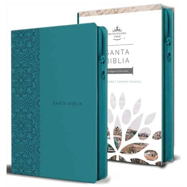 Biblia letra grande tamaño manual aguamarina con cierre Reina Valera 1960 9781644732762 Biblia letra grande tamaño manual aguamarina con cierre Reina Valera 1960