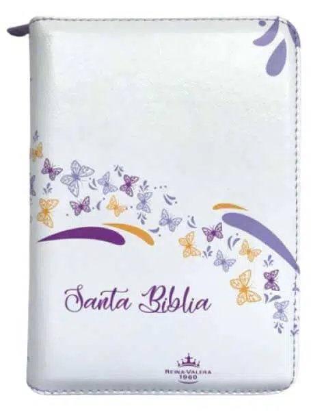 Biblia mediana blanca mariposas Reina Valera 1960 9789587456066 Biblia mediana blanca mariposas Reina Valera 1960