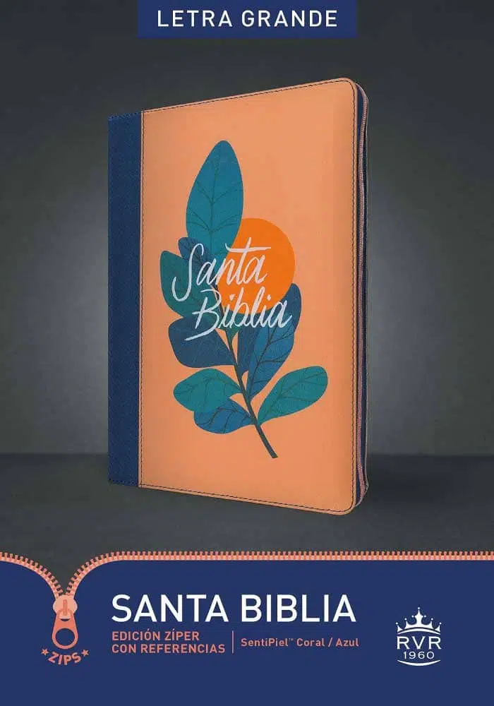Biblia letra grande de referencia ultrafina con ziper flor Reina Valera 1960 9781496445636 Biblia letra grande de referencia ultrafina con ziper flor Reina Valera 1960
