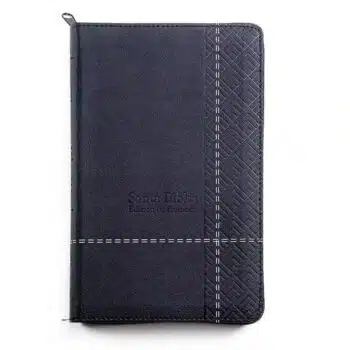 Biblia de Promesas Reina Valera 1960, Tamaño Manual, Letra Grande,Símil Piel, Cierre, Negro