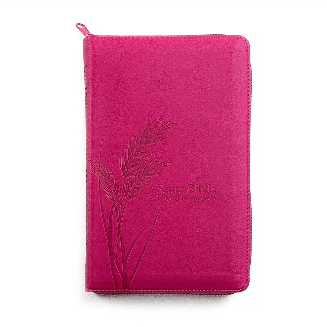 Biblia de Promesas, Reina Valera 1960, Tamaño Manual, Letra Grande, Imitación Piel, con Cierre, Fucsia 9780789925800 Biblia de Promesas, Reina Valera 1960, Tamaño Manual, Letra Grande, Imitación Piel, con Cierre, Fucsia