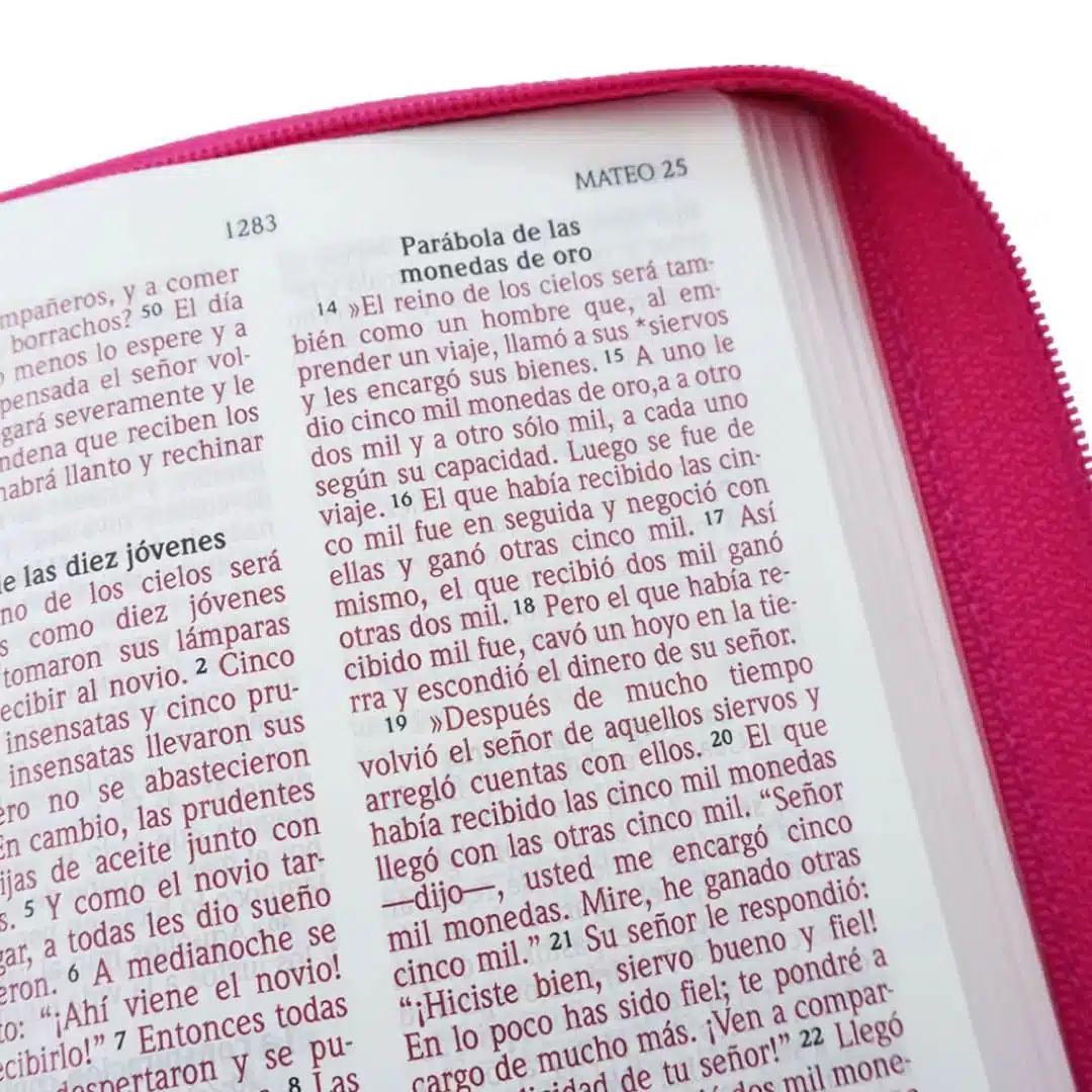 Biblia compacta letra grande con cierre fucsia NVI 9781949238822 Biblia compacta letra grande con cierre fucsia NVI - Imagen 4