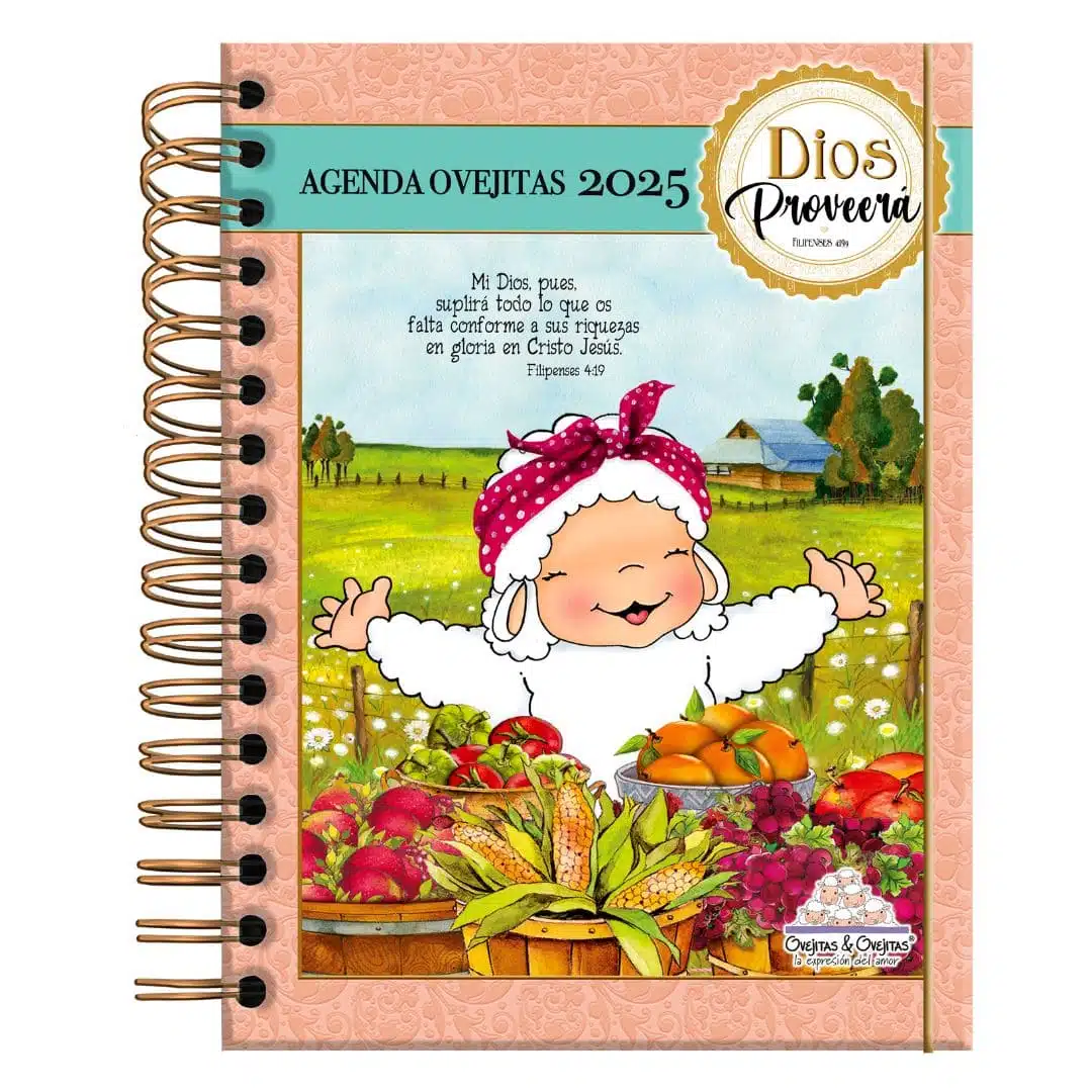 Agenda Ovejitas 2025, Dios proveerá, Rosada 7709211271638 Agenda Ovejitas 2025, Dios proveerá, Rosada