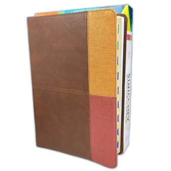 Biblia de estudio Arcoiris, Cocoa y Terracota, Simil piel con Índice, Reina Valera 1960