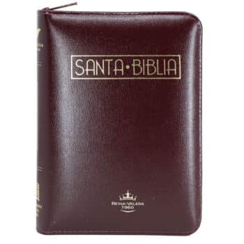 Biblia Reina Valera 1960, Tamaño Bolsillo, Símil Piel, Índice, Cierre, Vinotinto