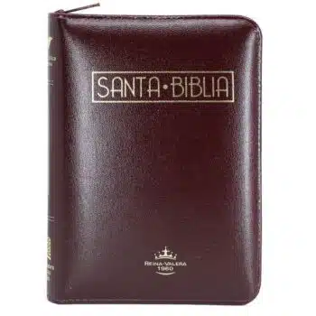 Biblia Reina Valera 1960, Tamaño Bolsillo, Símil Piel, Índice, Cierre, Vinotinto