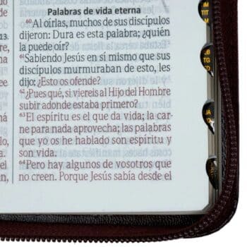 Alternative view of Biblia Reina Valera 1960, Tamaño Bolsillo, Símil Piel, Índice, Cierre, Vinotinto