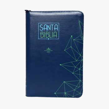 Biblia azul letra grande con cierre Reina Valera 1960