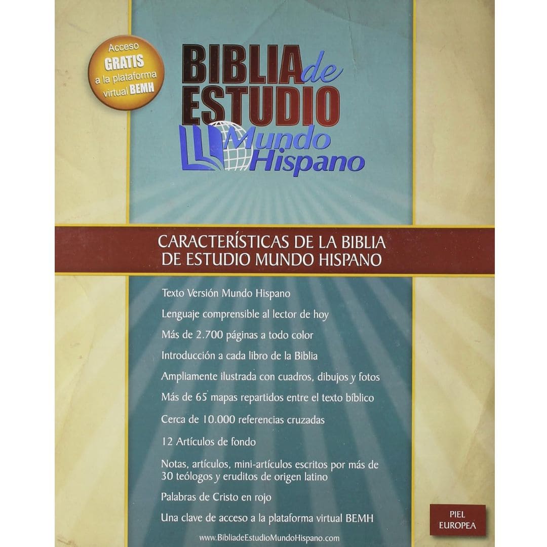 Biblia de estudio mundo hispano 9780311488919 Biblia de estudio mundo hispano