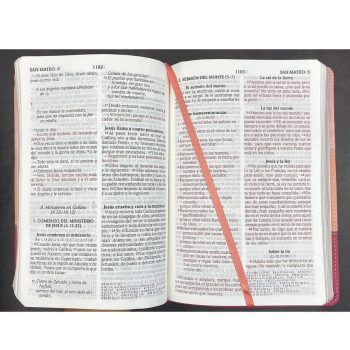 Alternative view of Biblia Reina Valera 2020, letra grande, imitación piel, tricolor rosa