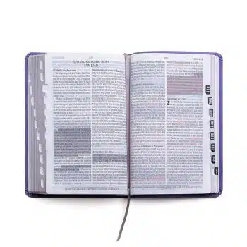 Biblia de Promesas Reina Valera 1960, Tamaño Manual, Letra Grande, Piel Especial, Índice, Lavanda 9780789925565 Biblia de Promesas Reina Valera 1960, Tamaño Manual, Letra Grande, Piel Especial, Índice, Lavanda - Imagen 3