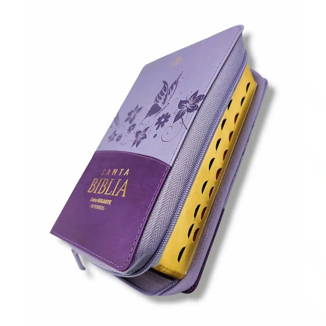 Biblia Reina Valera 1960, Tamaño Manual, Letra Gigante, Imitación Piel, Índice, Cierre, Mariposa, Lila 9798885161282 Biblia Reina Valera 1960, Tamaño Manual, Letra Gigante, Imitación Piel, Índice, Cierre, Mariposa, Lila - Imagen 2