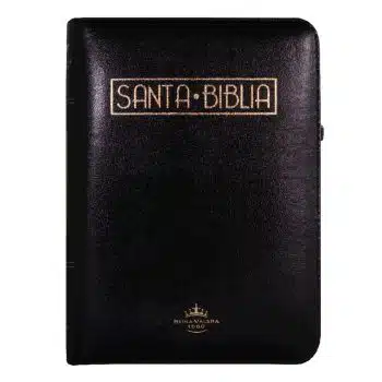 Biblia Reina Valera 1960, Letra Grande, Imitación Piel, Índice, Cierre, Negro