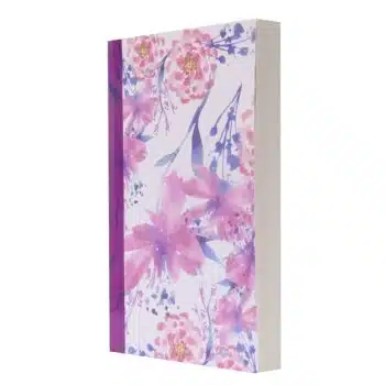 Biblia Económica Reina Valera 1960, Tamaño Manual, Tapa Blanda, Flores, Morado