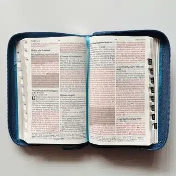 Biblia de Promesas Reina Valera 1960, Tamaño Manual, Letra Grande, Piel Especial, índice, Cierre, Azul 9780789927835 Biblia de Promesas Reina Valera 1960, Tamaño Manual, Letra Grande, Piel Especial, índice, Cierre, Azul - 9780789927835