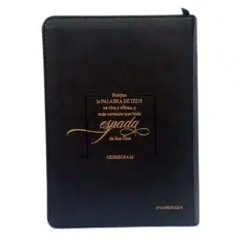 Biblia Reina Valera 1960, Tamaño Manual, Letra grande, Símil Piel, índice, Cierre, Espada, Negro, Gris 9798885162302 Biblia Reina Valera 1960, Tamaño Manual, Letra grande, Símil Piel, índice, Cierre, Espada, Negro, Gris - 9798885162302