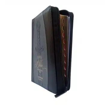 Biblia Reina Valera 1960, Tamaño Manual, Letra grande, Símil Piel, índice, Cierre, Espada, Negro, Gris 9798885162302 Biblia Reina Valera 1960, Tamaño Manual, Letra grande, Símil Piel, índice, Cierre, Espada, Negro, Gris - 9798885162302