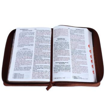 Alternative view of Biblia Reina Valera 1960, Tamaño Manual, Letra grande, Símil Piel, índice, Cierre, Café Tricolor