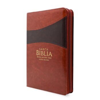 Alternative view of Biblia Reina Valera 1960, Tamaño Manual, Letra grande, Símil Piel, Cierre, Café Bitono