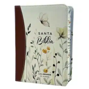 Biblia Reina Valera 1960, Tamaño Bolsillo, Letra Grande, Símil Piel, Primaveral, Marrón