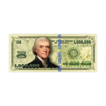 Billete de un millón de dólares - Paquete x 50 Unidades
