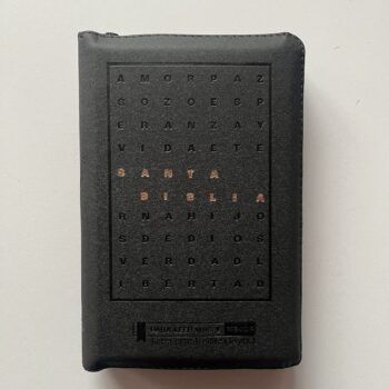 Biblia Económica Reina Valera 1960, Letra Grande, Símil Piel, Cierre, Negro