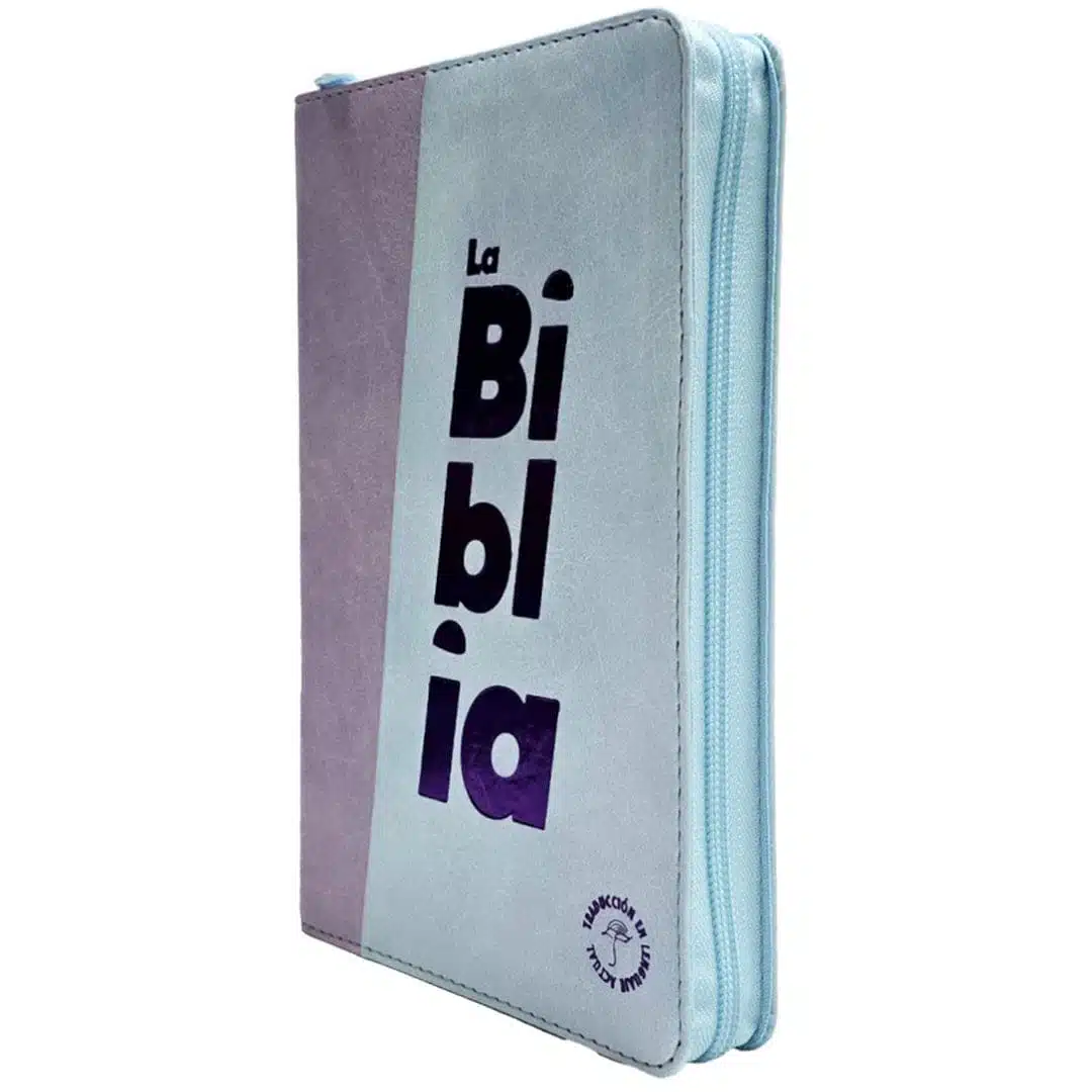 Biblia TLA, Tipo Agenda, Letra Grande, Símil Piel, Cierre, Bicolor Azul Morado 9789587459623 Biblia TLA, Tipo Agenda, Letra Grande, Símil Piel, Cierre, Bicolor Azul Morado - Imagen 3